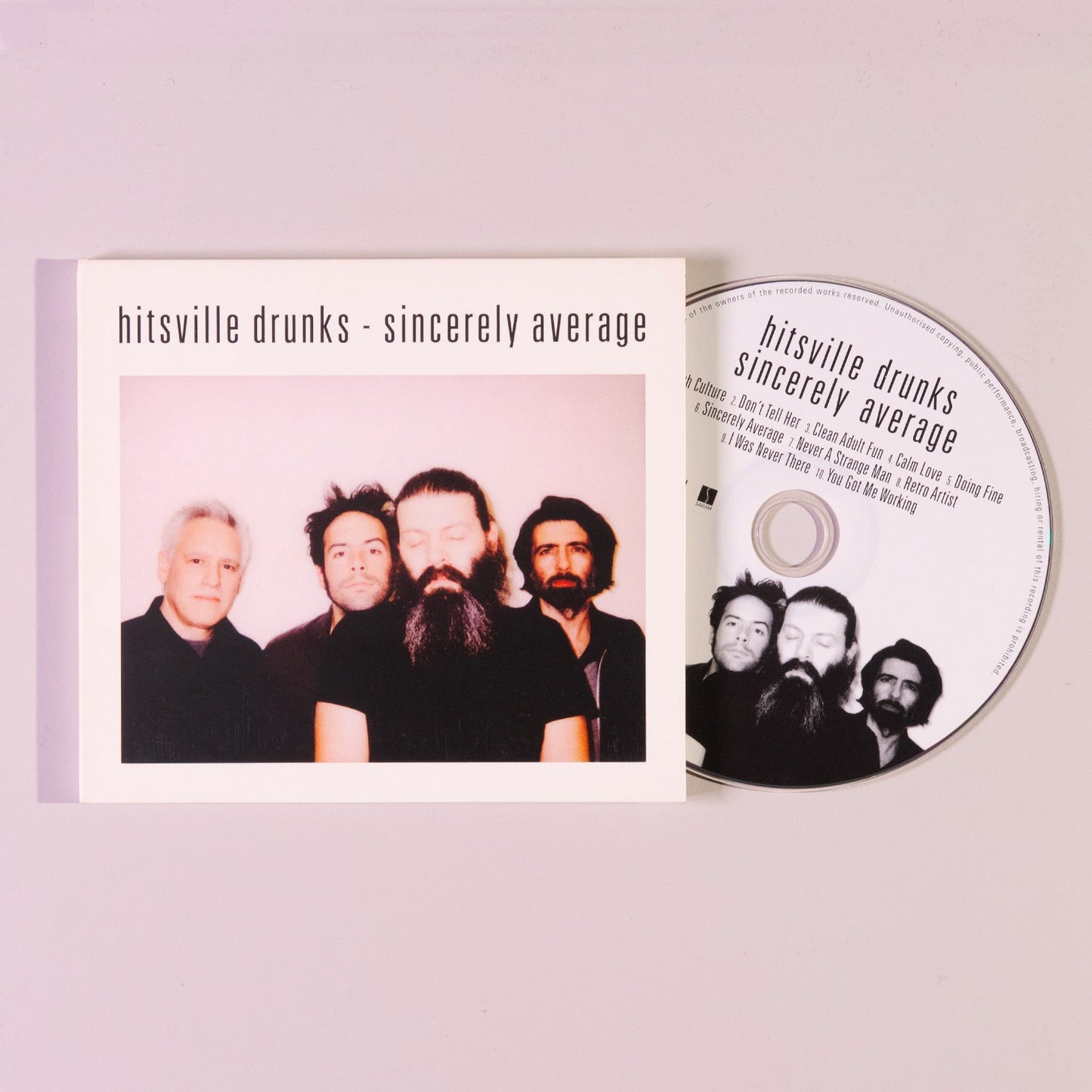 Hitsville Drunks - Sincerely Average CD Open