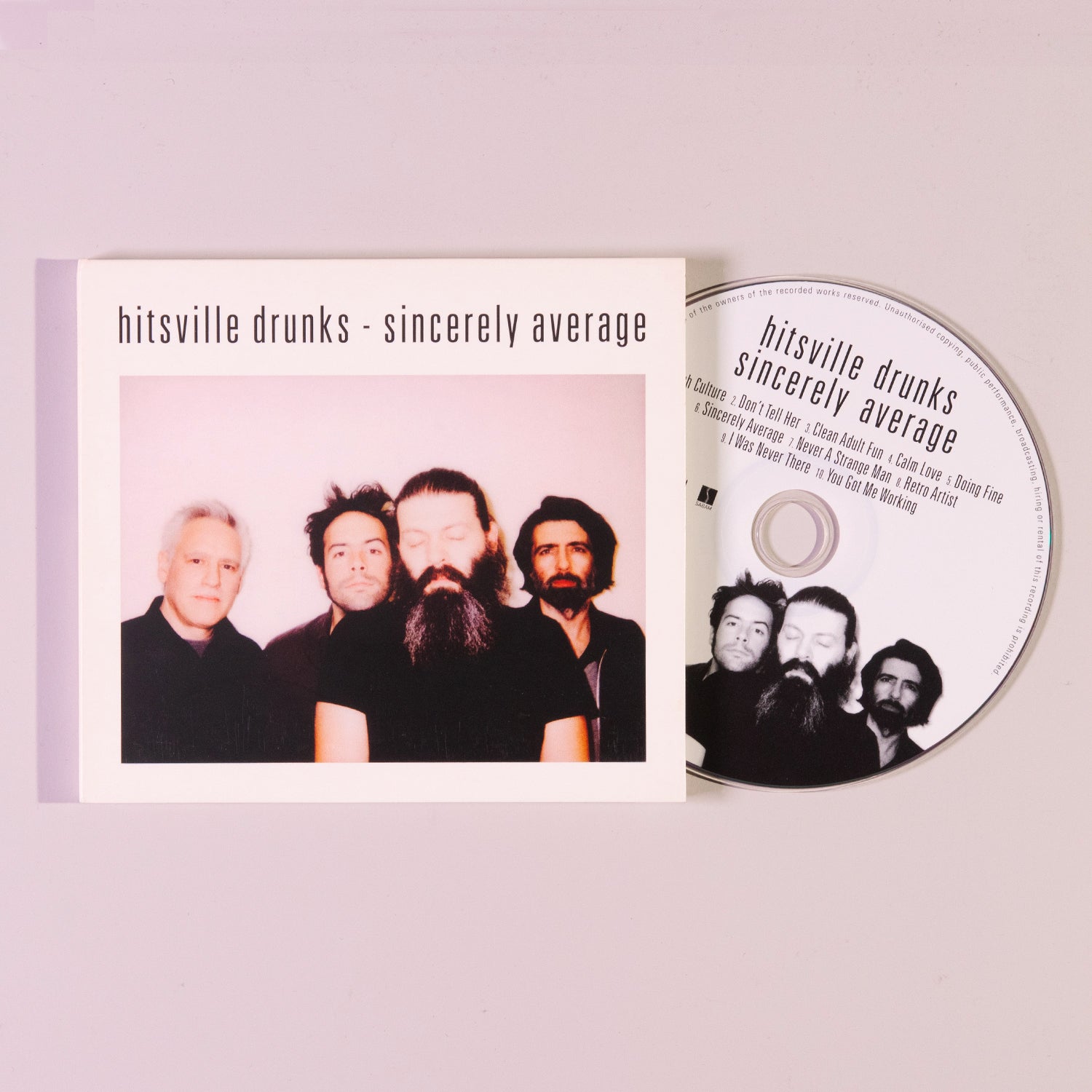 Hitsville Drunks - Sincerely Average CD Open