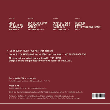 The Klinik - Sabotage + Melting Close + Fear